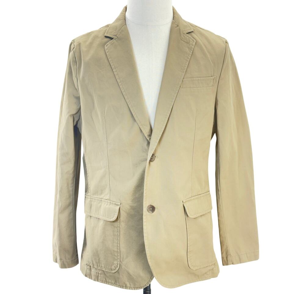 Stafford Prep Khaki Cotton Sport Coat Blazer Jacket Men's Medium 42R Cotton